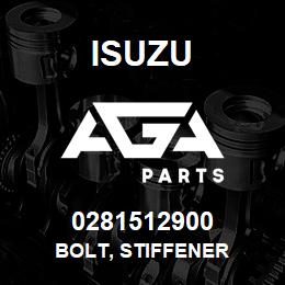0281512900 Isuzu BOLT, STIFFENER | AGA Parts