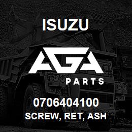 0706404100 Isuzu SCREW, RET, ASH | AGA Parts