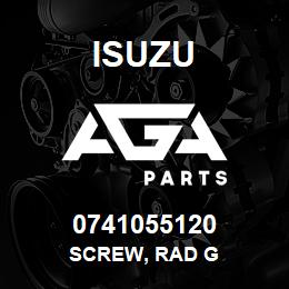 0741055120 Isuzu SCREW, RAD G | AGA Parts