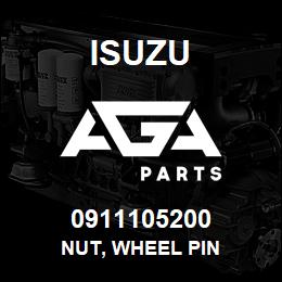 0911105200 Isuzu NUT, WHEEL PIN | AGA Parts