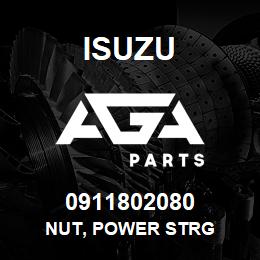 0911802080 Isuzu NUT, POWER STRG | AGA Parts