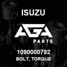 1090000792 Isuzu BOLT, TORQUE | AGA Parts