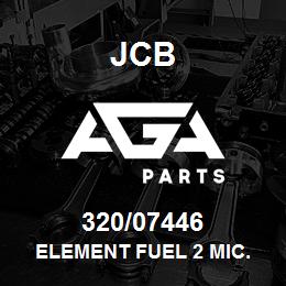 320/07446 JCB ELEMENT FUEL 2 MIC. NORM FLOW 320/07446-JCB01 | AGA Parts