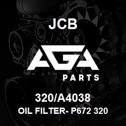 320/A4038 JCB OIL FILTER- P672 320/A4038-JCB01 | AGA Parts
