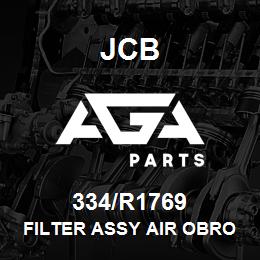 334/R1769 JCB FILTER ASSY AIR OBROUND - 334/R1769-JCB01 | AGA Parts