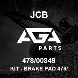 478/00849 JCB KIT - BRAKE PAD 478/00849-IP | AGA Parts