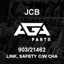 903/21462 JCB LINK, SAFETY c/w CHAIN, PIN, & CLIP | AGA Parts