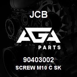 90403002 JCB Screw M10 C SK | AGA Parts