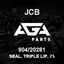 904/20281 JCB Seal, triple lip, 75X90X12 | AGA Parts