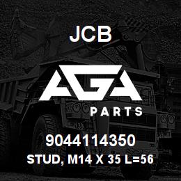 9044114350 JCB Stud, M14 x 35 L=56 | AGA Parts