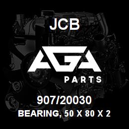 907/20030 JCB Bearing, 50 X 80 X 20 | AGA Parts