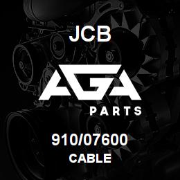 910/07600 JCB CABLE | AGA Parts