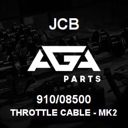 910/08500 JCB THROTTLE CABLE - MK2 TWO PIECE | AGA Parts