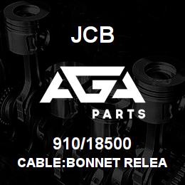 910/18500 JCB CABLE:BONNET RELEA | AGA Parts