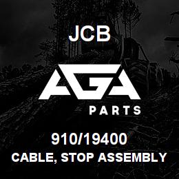 910/19400 JCB Cable, stop assembly | AGA Parts