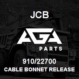 910/22700 JCB CABLE BONNET RELEASE | AGA Parts