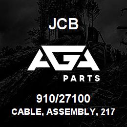 910/27100 JCB Cable, assembly, 2175mm long | AGA Parts