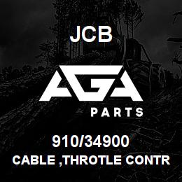 910/34900 JCB Cable ,Throtle Control | AGA Parts