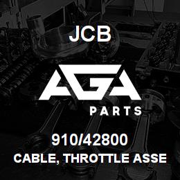 910/42800 JCB Cable, throttle assembly, L=2030mm | AGA Parts