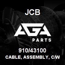 910/43100 JCB Cable, assembly, c/w lever, throttle control | AGA Parts