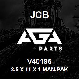 V40196 JCB 8.5 X 11 X 1 Man.Pak | AGA Parts