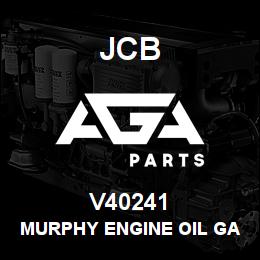 V40241 JCB Murphy Engine Oil Gauge | AGA Parts