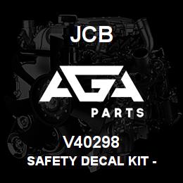 V40298 JCB SAFETY DECAL KIT - | AGA Parts