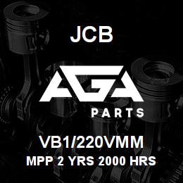 VB1/220VMM JCB MPP 2 YRS 2000 HRS | AGA Parts