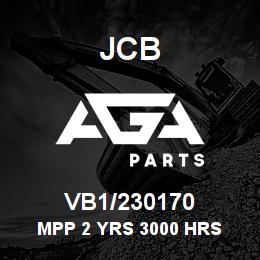 VB1/230170 JCB MPP 2 YRS 3000 HRS | AGA Parts