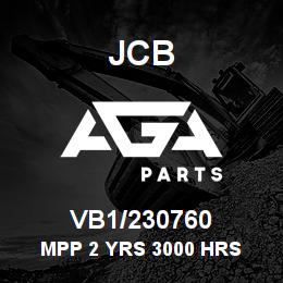 VB1/230760 JCB MPP 2 YRS 3000 HRS | AGA Parts