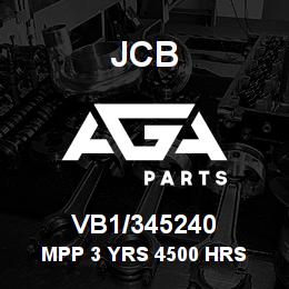 VB1/345240 JCB MPP 3 YRS 4500 HRS | AGA Parts
