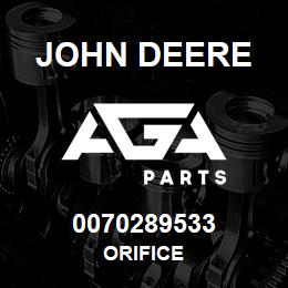 0070289533 John Deere Orifice | AGA Parts