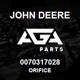 0070317028 John Deere Orifice | AGA Parts
