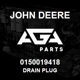 0150019418 John Deere Drain Plug | AGA Parts