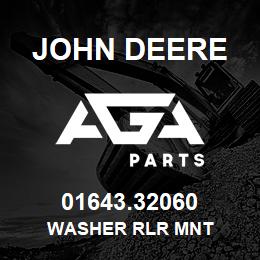 01643.32060 John Deere WASHER RLR MNT | AGA Parts