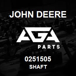 0251505 John Deere SHAFT | AGA Parts