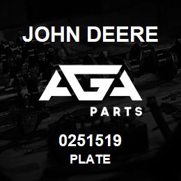 0251519 John Deere PLATE | AGA Parts