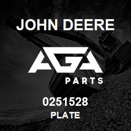 0251528 John Deere PLATE | AGA Parts