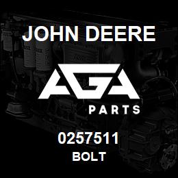0257511 John Deere BOLT | AGA Parts