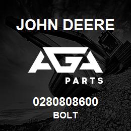 0280808600 John Deere BOLT | AGA Parts