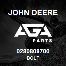0280808700 John Deere BOLT | AGA Parts