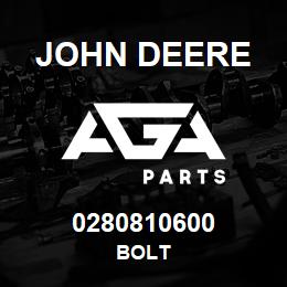 0280810600 John Deere BOLT | AGA Parts