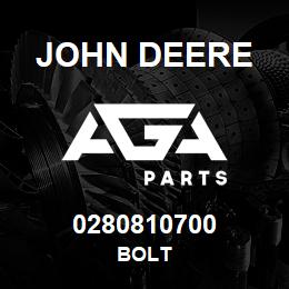 0280810700 John Deere BOLT | AGA Parts
