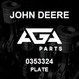 0353324 John Deere PLATE | AGA Parts