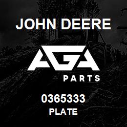 0365333 John Deere PLATE | AGA Parts