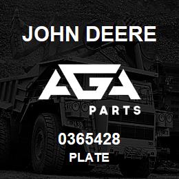 0365428 John Deere PLATE | AGA Parts