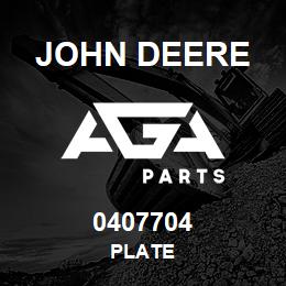 0407704 John Deere PLATE | AGA Parts