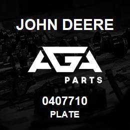 0407710 John Deere PLATE | AGA Parts