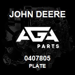 0407805 John Deere PLATE | AGA Parts