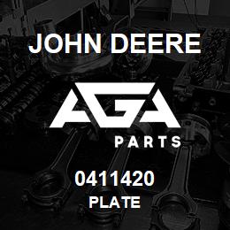 0411420 John Deere PLATE | AGA Parts